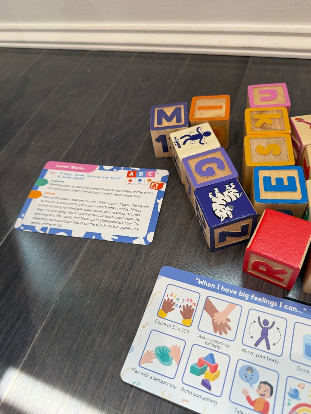 Ms. Rachel Multicolor Wooden Alphabet & Number Block Learning Set Activity Cards - Picture 3 of 10